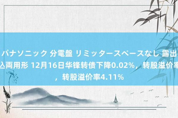 パナソニック 分電盤 リミッタースペースなし 露出・半埋込両用形 12月16日华锋转债下降0.02%，转股溢价率4.11%