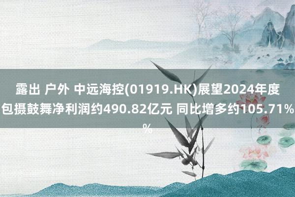 露出 户外 中远海控(01919.HK)展望2024年度包摄鼓舞净利润约490.82亿元 同比增多约105.71%