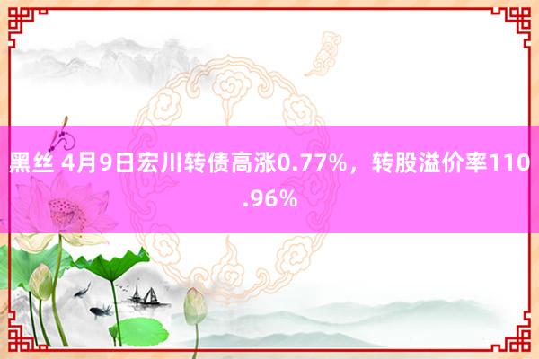 黑丝 4月9日宏川转债高涨0.77%，转股溢价率110.96%